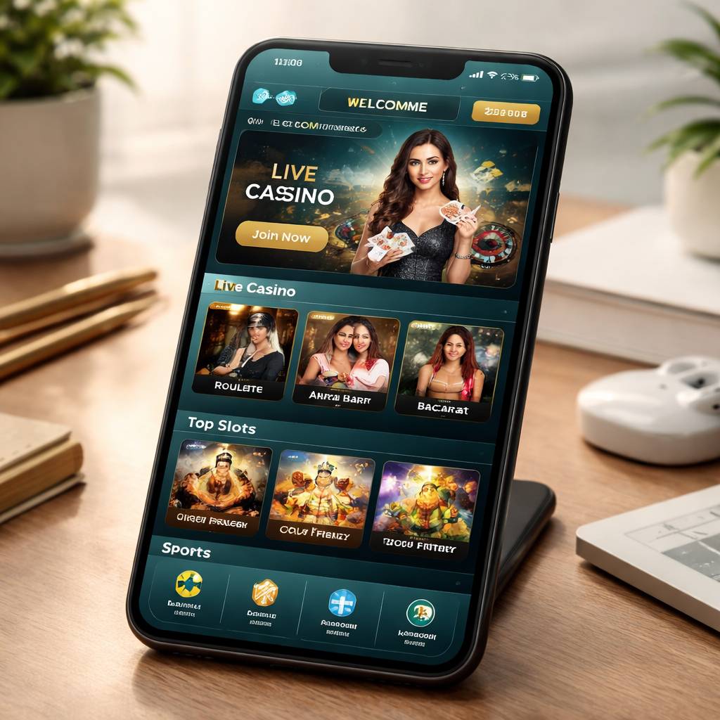 JUJILI gaming lobby displayed on a smartphone with casino categories